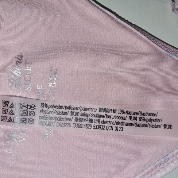 Frankies Bikinis By Victoria's Secret Yara Bikini Bottom Pink Paisley Size L New - Picture 11 of 14